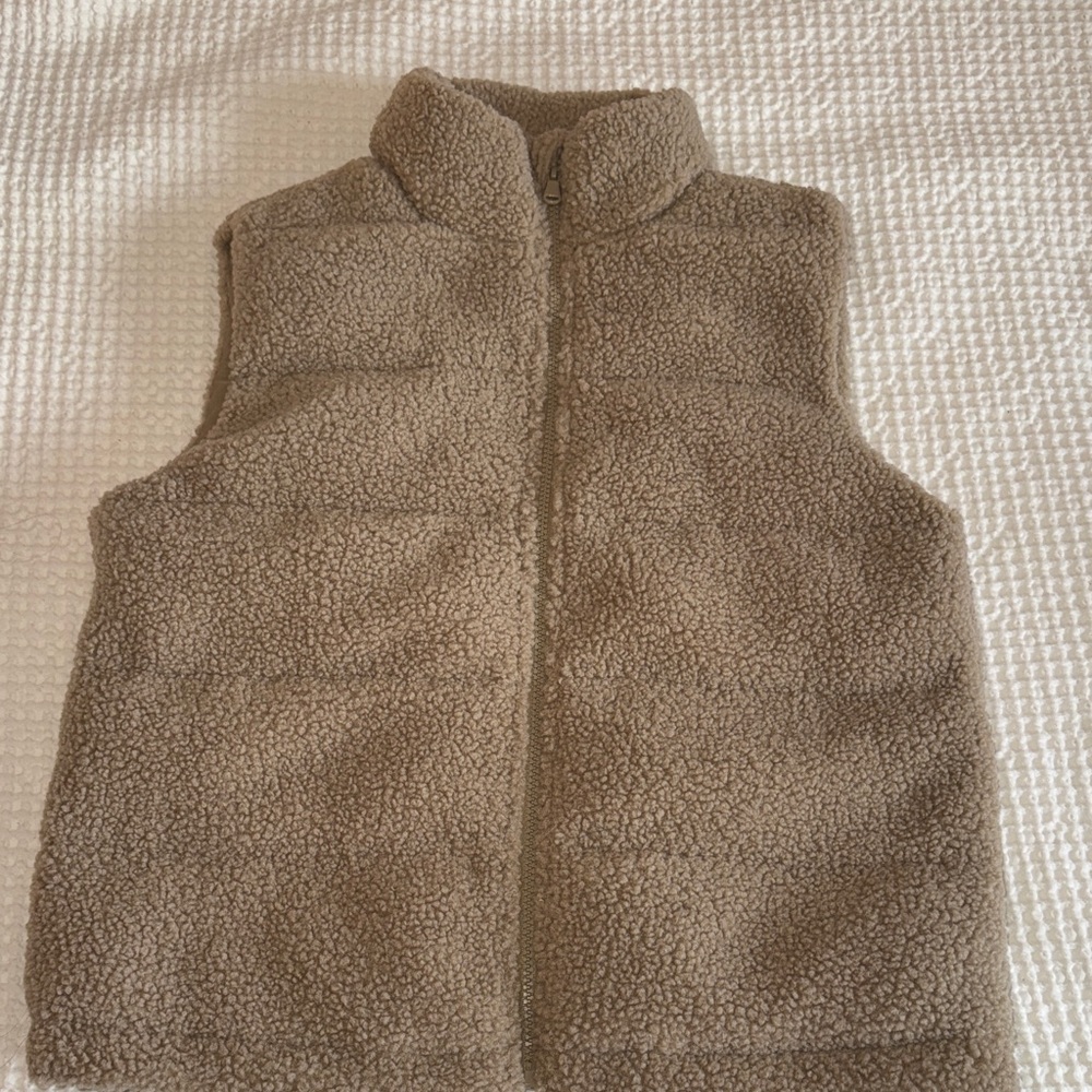 Cozy Brown Kids Fleece Vest